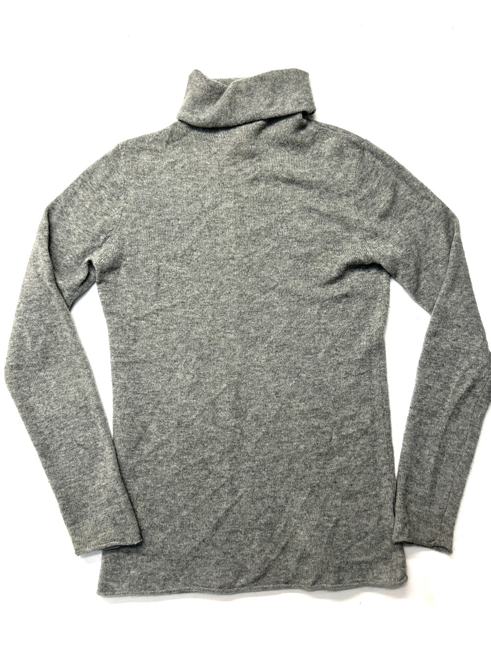 Halogen Heather Gray Turtleneck Sweater Classic Lightweight Knit 100% Cashmere